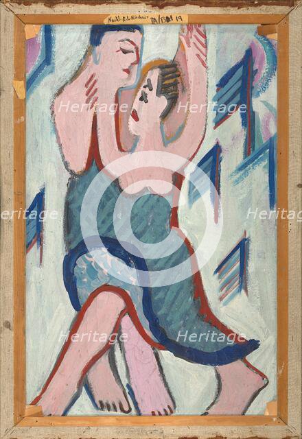 Dancing Couple in the Snow [reverse], 1928-1929. Creator: Ernst Kirchner.