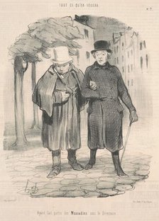 Ayant fait partie des Muscadins sous le Directoire, 19th century. Creator: Honore Daumier.