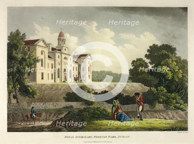 Royal Infirmary Phoenix Park, Dublin, published July 1794. Creator: James Malton.