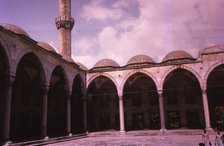 Sultan Ahmed Mosque (Blue Mosque) Courtyard, Istanbul, 20th century. Artist: CM Dixon.