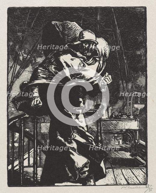 The War of 1914. First Series. Emperor William in Anger, 1915. Creator: Auguste Louis Lepère (French, 1849-1918); Edward Sagot, Paris (drystamp, lower right: Ed Sagot Editeur Paris).