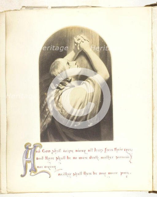 Untitled [illustration with Biblical quote], 1855/68. Creator: Georgina Cowper.
