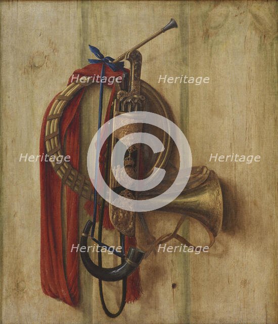 Trompe l'Oeil with Christian V's equipment for Riding to Hounds, 1671. Creator: Gijsbrechts, Cornelis Norbertus (before 1657-after 1675).