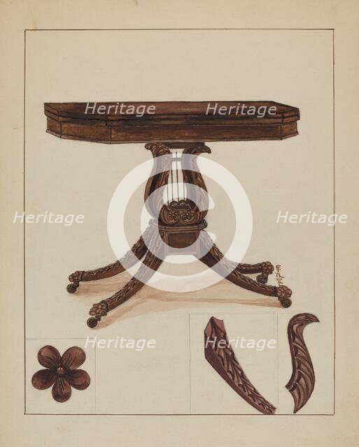 Card Table, 1936. Creator: Florence Neal.