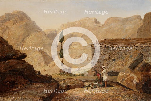 The Top of Mount Sinai with the Chapel of Elijah, after 1844. Creator: Miner Kilbourne Kellogg.