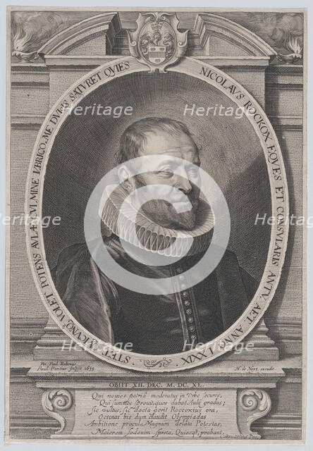 Portrait of Nicholaes Rockox, 1639., 1639. Creator: Paulus Pontius.