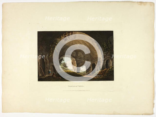 Temple of Venus, plate thirty-eight from the Ruins of Rome, published February 1, 1798. Creator: Matthew Dubourg.