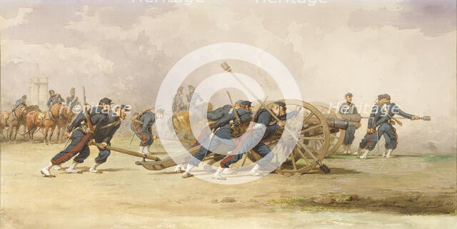 Artillery Practice, 1860. Creator: Isidore Pils.