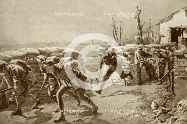 'A Sporting Chance:: British Soldiers "Making a Dash for It"', 1916. Creator: Unknown.