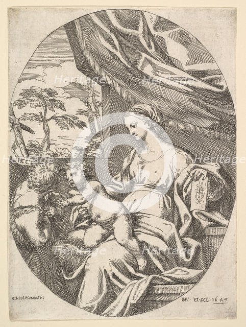 The Virgin and Child with the Young St. John the Baptist, 1647. Creator: Carlo Maratti.