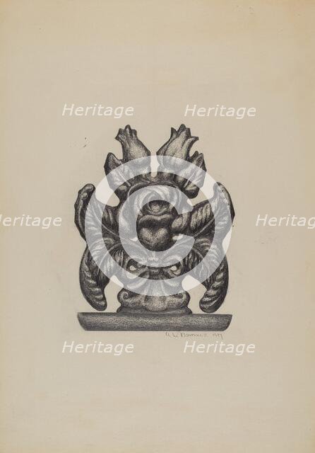 Fragment of Fence, 1937. Creator: Austin L. Davison.