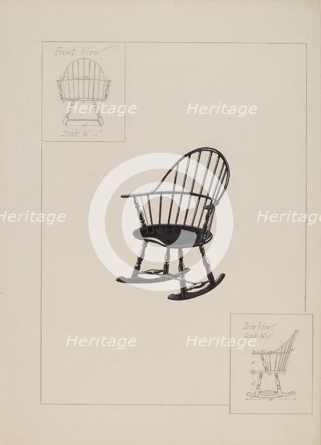 Chair (Windsor), 1935/1942. Creator: Unknown.