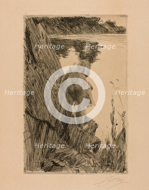 Bather (Evening) III, 1896. Creator: Anders Leonard Zorn.