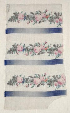 Painted Organdy Strip, mid 1800s. Creator: Unknown.