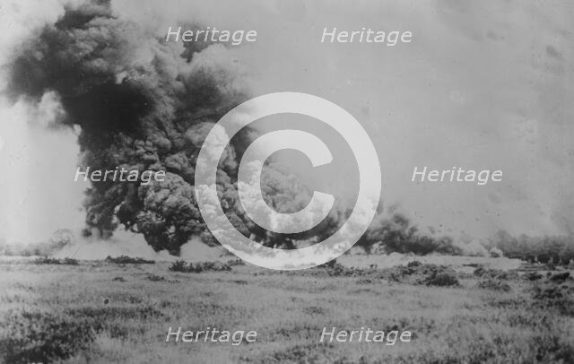 British liquid fire attack, 7 Jul 1917. Creator: Bain News Service.