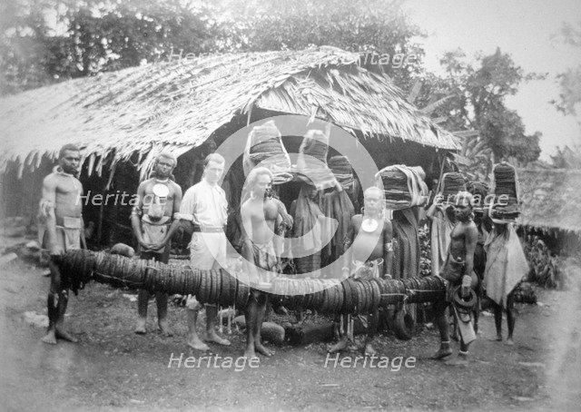 Feather money, brought to Forrest's house at Nelua, 1892. Artist: Unknown