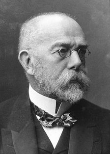Robert Koch (1843-1910), German bacteriologist and physician. Artist: Unknown
