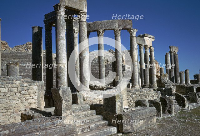 The Roman theatre of Dougga, 2nd century. Artist: Unknown