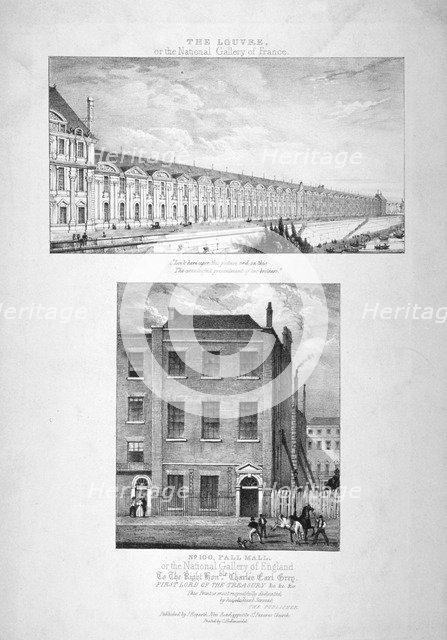 National Gallery, 100 Pall Mall, Westminster, London, c1825. Artist: Anon