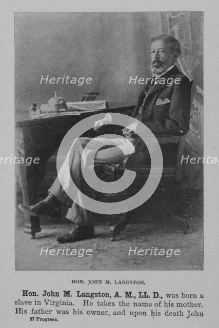Hon. John M. Langston, 1902. Creator: Unknown.