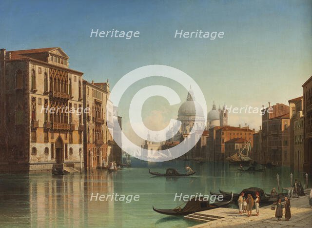 View of Canal Grande in Venice, 1860. Creator: Gustav Wilhelm Palm.
