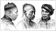 Chinese portraits, 19th century. Artist: E Ronjat