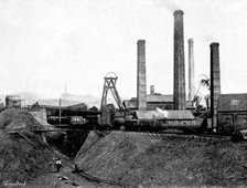 The Disastrous Flooding of Audley Colliery; the Pit Bank, 1895. Creator: George Meisenbach.