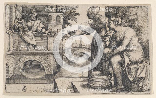 David and Bathsheba. Creator: Georg Pencz.