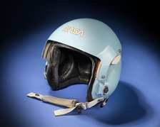 Aviator helmet belonging to Sally K. Ride, ca. 1983. Creator: Sierra Engineering Co..