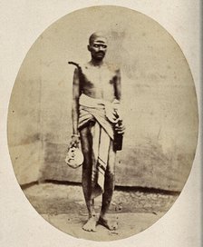 Benares, India: a Hindu man wearing a loin-cloth, c1860. Creator: Unknown.