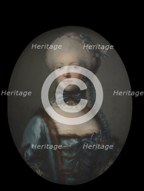 Portrait of Countess Eleonora Agnes Scheel, neé Raben, 1768. Creator: Peder Als.