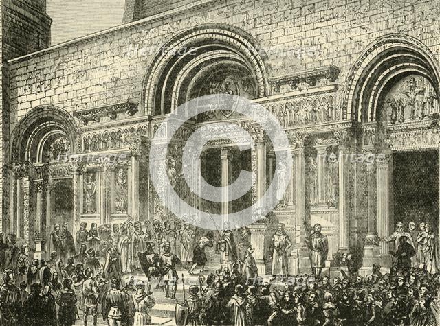 'Penance of Raymond VI., Count of Toulouse', (c1209), 1890. Creator: Unknown.