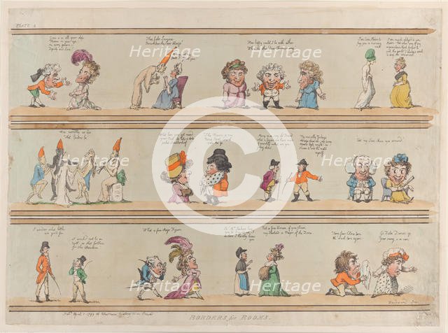 Borders for Rooms, Plate 4, April 1, 1799., April 1, 1799. Creator: Thomas Rowlandson.