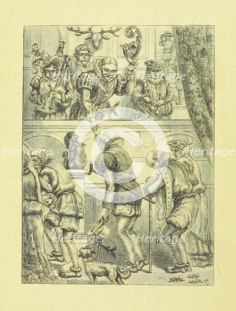 Host welcoming guests, 1885.  Creator: Henry G. Wells.