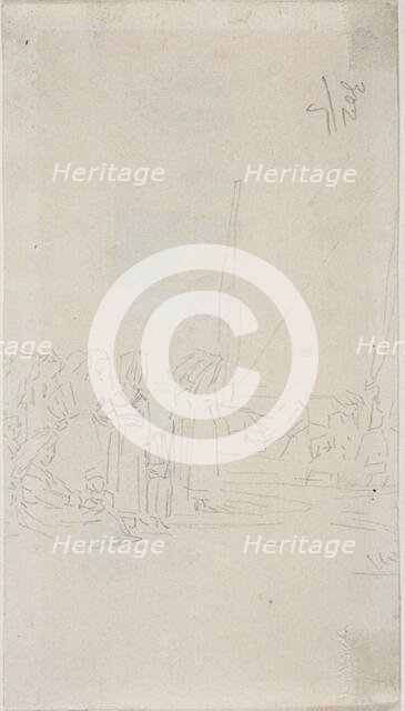 Breton Women on the Beach, 1867/68. Creator: Eugene Louis Boudin.