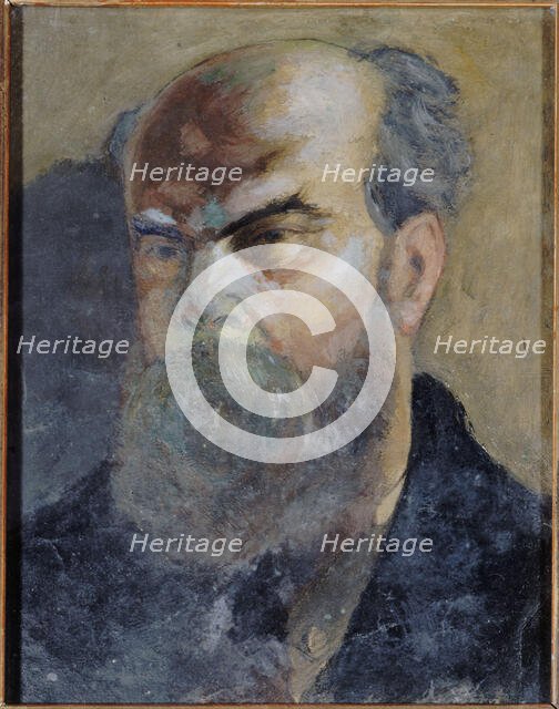 Portrait of Paul Verlaine (1844-1896), poet, c1885. Creators: Paul Verlaine, Frederic Auguste Cazals.
