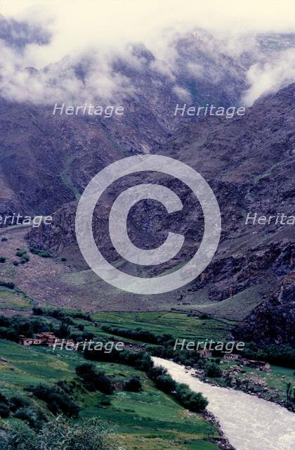River valley, Ladakh, India, 1988. Creator: Amanda Waite.