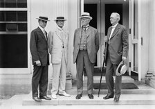 Kansas City Bankers, Charles S. Keith; R.A. Long; J.B. White; Sen. W.J. Stone of Mo., 1914. Creator: Harris & Ewing.