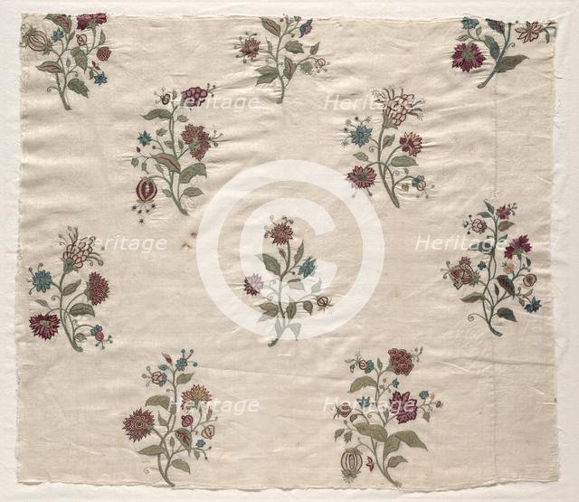 Embroidered Cover, 1700s. Creator: Unknown.