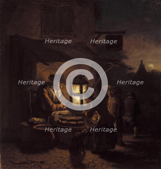 The Pancake Maker, between 1654 and 1664. Creator: Egbert van der Poel.