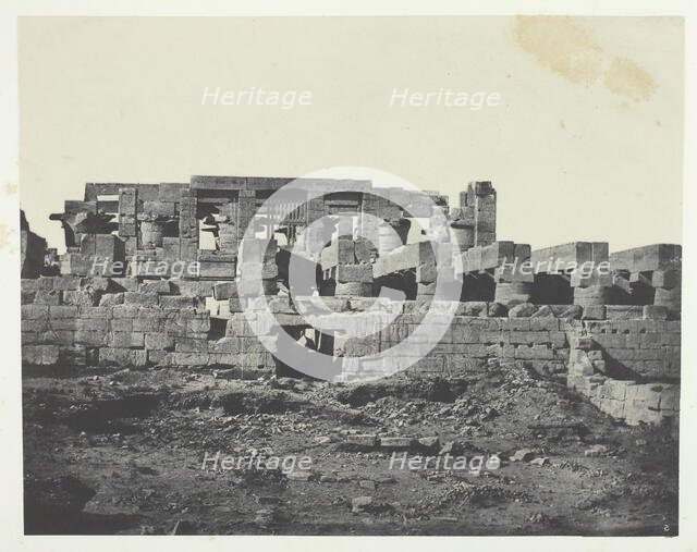 Palais de Karnak, Entrée Méridionale de la Salle Hypostyle; Thèbes, 1849/51, printed 1852. Creator: Maxime du Camp.