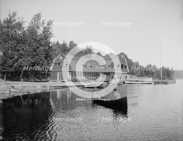 Raquette Lake, casino at the Antlers, Adirondack Mts., N.Y., between 1900 and 1905. Creator: Unknown.
