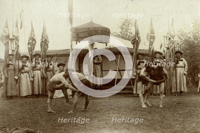 The fight of the Buryats, which took place in the passage of His Imperial Highness..., 1895. Creator: L Veniukov.