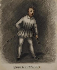 François Ravel as Vol-au-vent, 1855-1859. Creator: Alfred Jacob Miller.