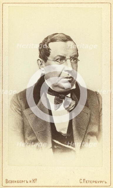 Nikolai Gerasimovich Ustrialov, head-and-shoulders portrait, facing right, between 1880 and 1886. Creator: Unknown.