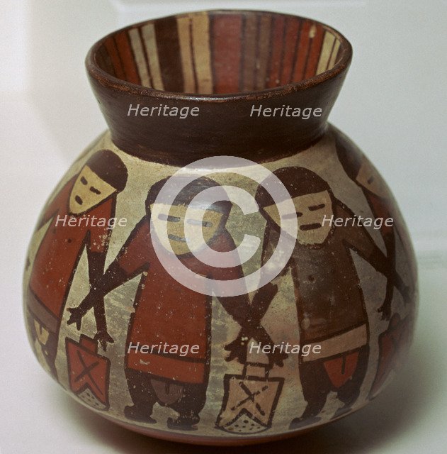 Nazca painted pottery vessel, 1st century. Artist: Unknown