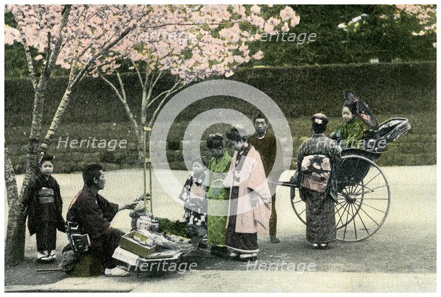 A street merchant, Japan, 1904. Artist: Unknown