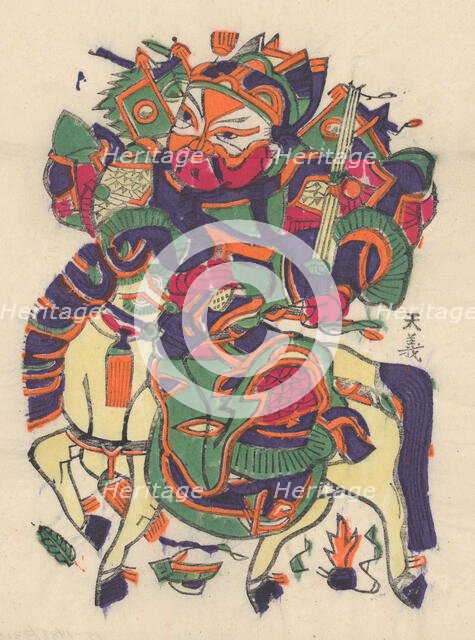 One hundred thirty-five woodblock prints including New Year's pictures (nianh..., 19th-20th century. Creator: Unknown.