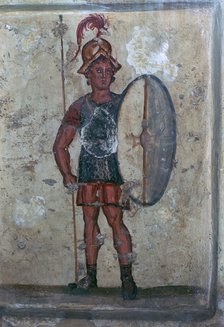 Wall-painting of a Hellenistic soldier, 3rd century BC. Artist: Unknown