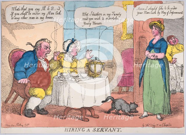 Hiring a Servant, 1811., 1811. Creator: Thomas Rowlandson.